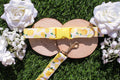 Yellow & White Lemon Dog Collar (Optional Matching Lead Set)