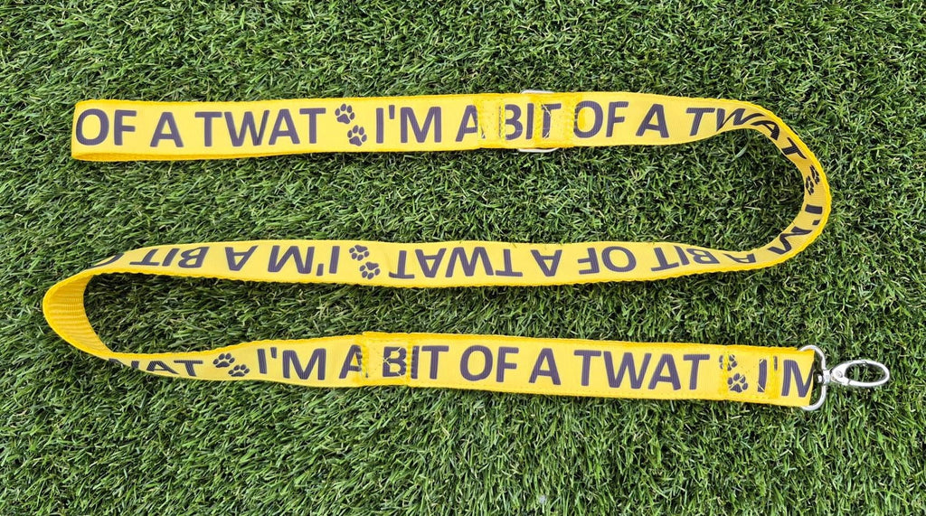 "I'm a Bit of a Twat" Joke Dog Lead (Optional Carabiner Attachment)